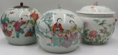 (3) CHINESE FAMILLE ROSE LIDDE