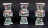 3 CHINESE FAMILLE VERTE VASES3