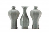 3 CHINESE GE WARE TYPE PORCELA