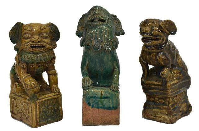 (3) CHINESE GLAZED CERAMIC