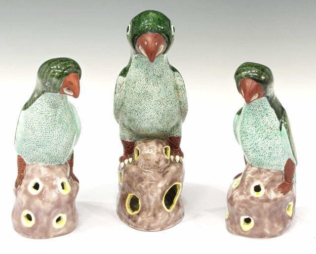 (3) CHINESE GLAZED PORCELAIN