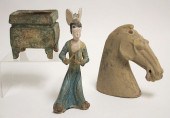 3 CHINESE HAN/TANG POTTERY PIE