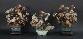 3 CHINESE HARDSTONE TREES3 Chi