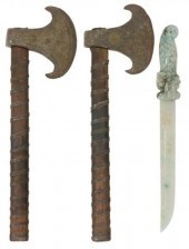 3) CHINESE IRON HATCHETS & HAR