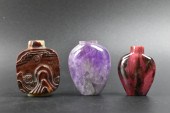 3 CHINESE JADE AND HARD STONE