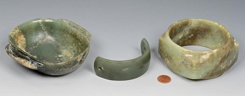 3 CHINESE JADE AND HARDSTONE