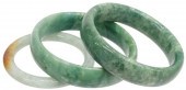 (3) CHINESE JADE BANGLE BRACEL