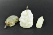 3 CHINESE JADE CARVED TOGGLES,