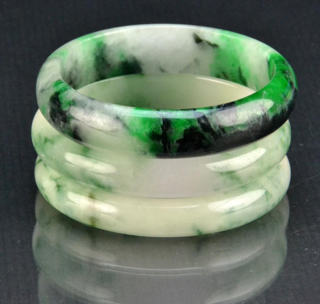 (3) Chinese Jade & Jadeite Bangle