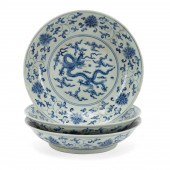 (3) CHINESE MING STYLE BLUE &