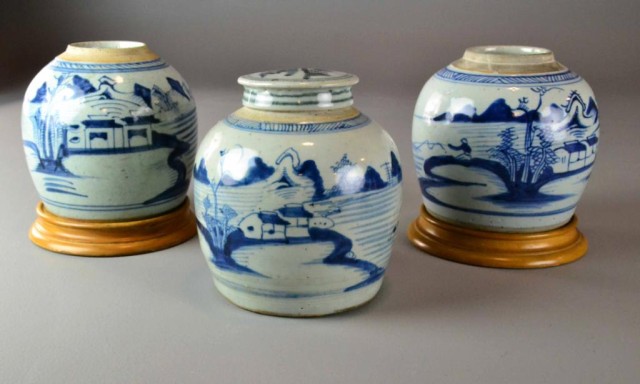 (3) CHINESE MING-STYLE SALT