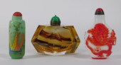 3 CHINESE PEKING GLASS & ART G