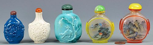 3 CHINESE PORCELAIN & 2 PAINTED