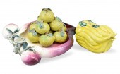 3 CHINESE PORCELAIN FRUIT & PE