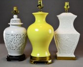 (3) Chinese Porcelain LampsTo