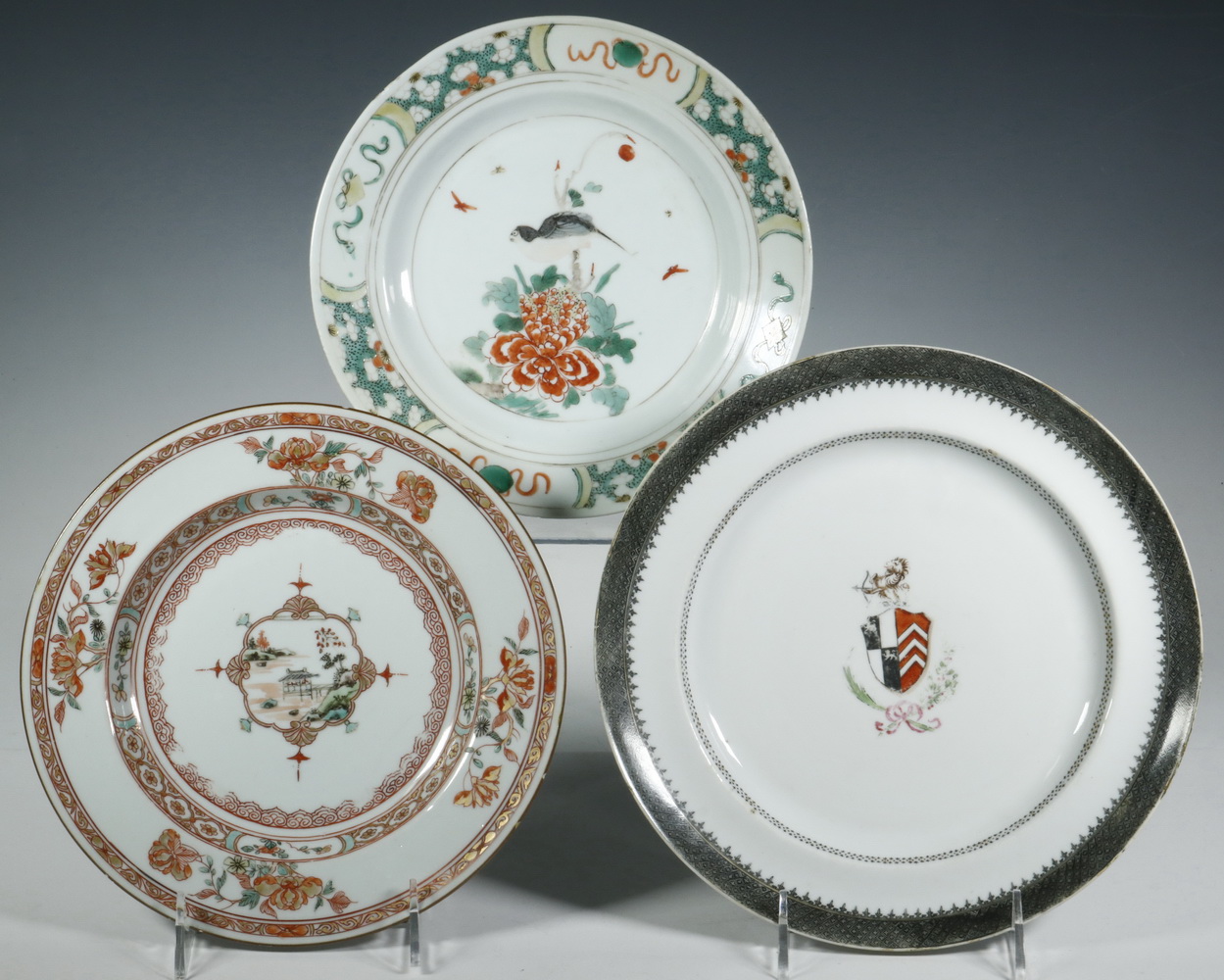 (3) CHINESE PORCELAIN PLATES Lot of