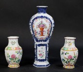 3 CHINESE PORCELAIN VASES3 pie