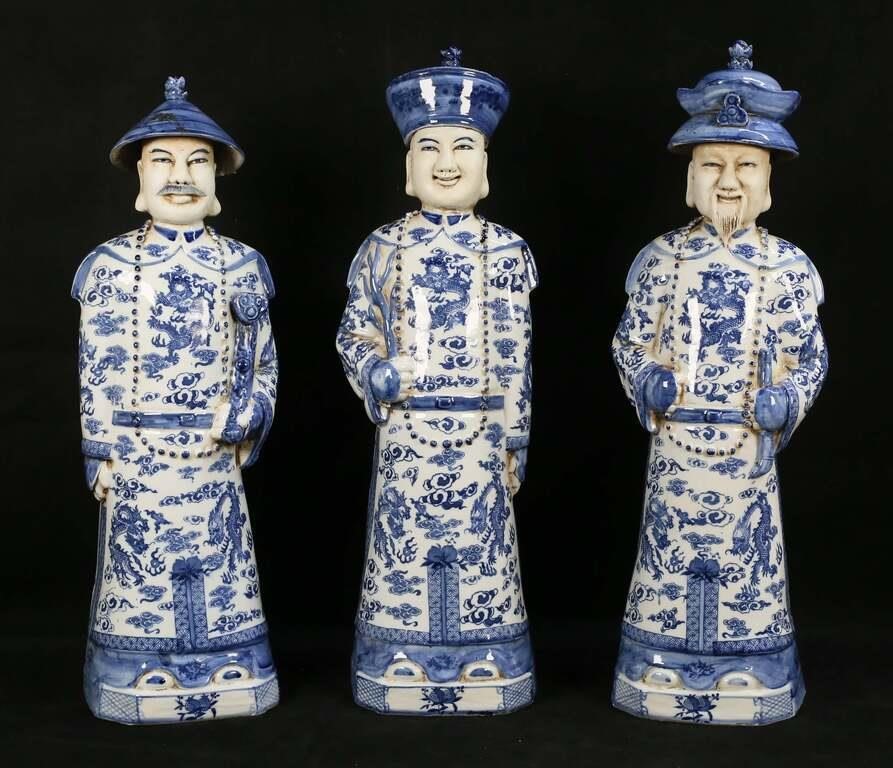 3 CHINESE POTTERY EMPEROR