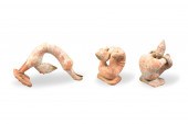 3 CHINESE POTTERY ENTERTAINERS