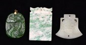 (3) Chinese Qing 14K Gold Jade