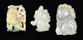 (3) Chinese Qing Jade Carvings