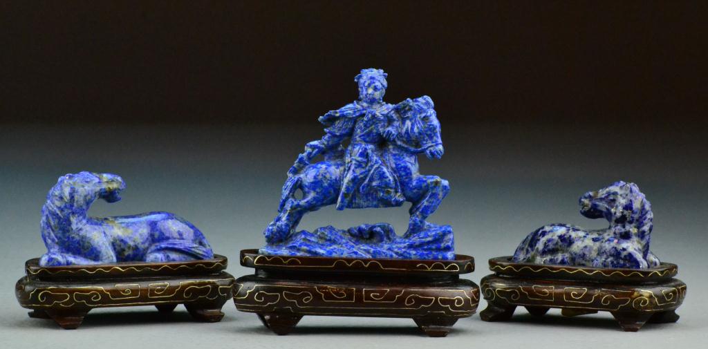 (3) Chinese Qing LapisLazuli