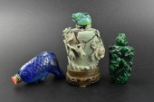 3 CHINESE SNUFF BOTTLE,TURQUOI