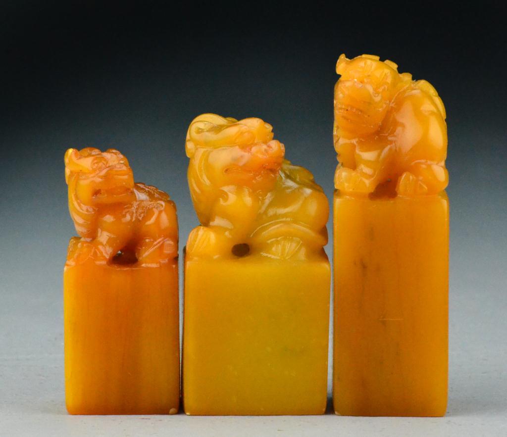 (3) Chinese Tianhuang Stone Seal