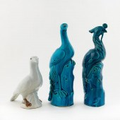 3 CHINESE WHITE & TURQUOISE GL