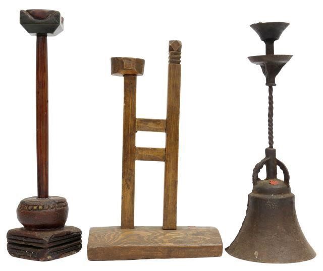 (3) CHINESE WOOD & METAL