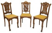 (3) CHINOISERIE SIDE CHAIRS, S