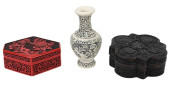 3 CINNABAR STYLE TABLE TOP BOX