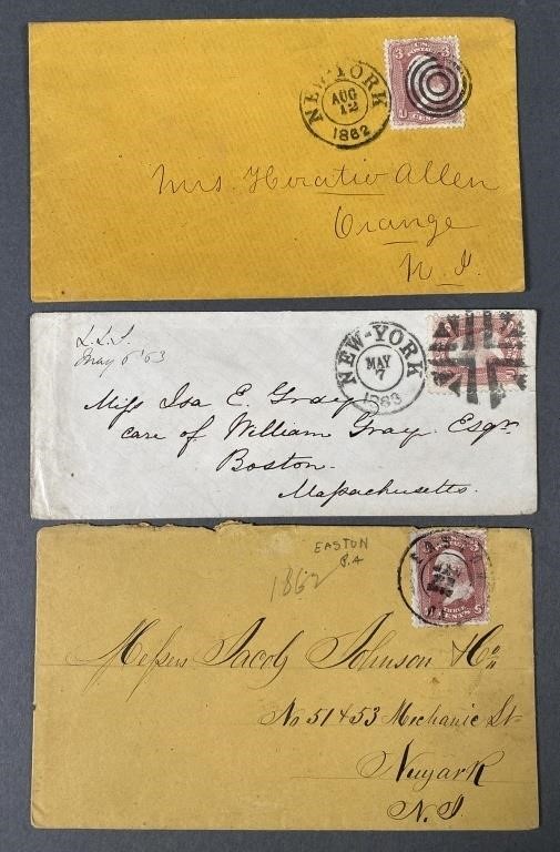 3 CIVIL WAR DATED STAMPED