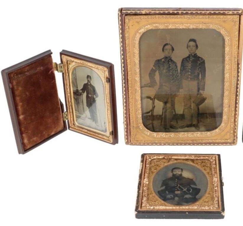 (3) CIVIL WAR TINTYPE, AMBROTYPE,