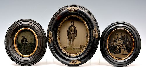 3 CIVIL WAR TINTYPES, UNION