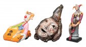 (3) Clown figurines, c/o Royal