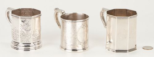 3 COIN SILVER CUPS OR MUGS INCL.