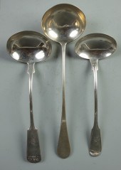 3 Coin Silver Ladles 179. 3 Co