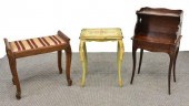 (3) COLLECTION OF BEDSIDE TABL