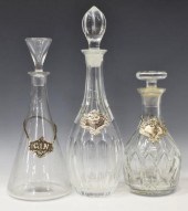 (3) COLLECTION OF CUT GLASS DE
