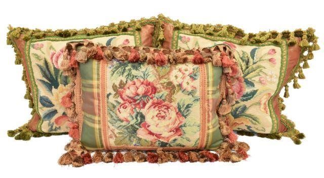(3) COLLECTION OF FLORAL TAPESTRY