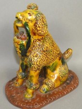 3 COLOR FLOWING SLIP DECORATED