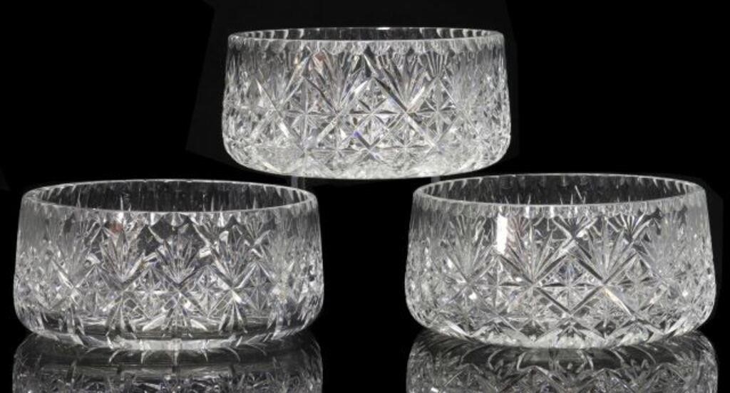 (3) COLORLESS CUT CRYSTAL STAR
