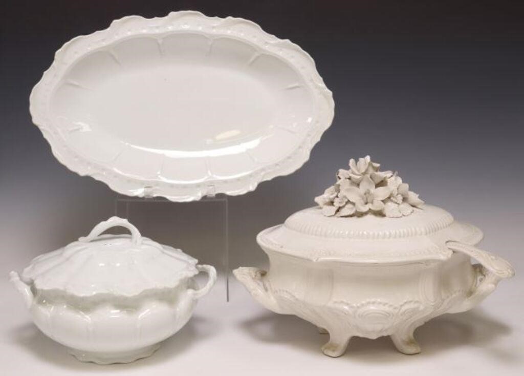 (3) CONTINENTAL GLAZED PORCELAIN