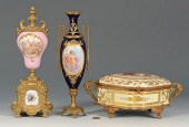 3 CONTINENTAL PAINTED PORCELAI