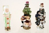 3 CONTINENTAL PORCELAIN FIGURA