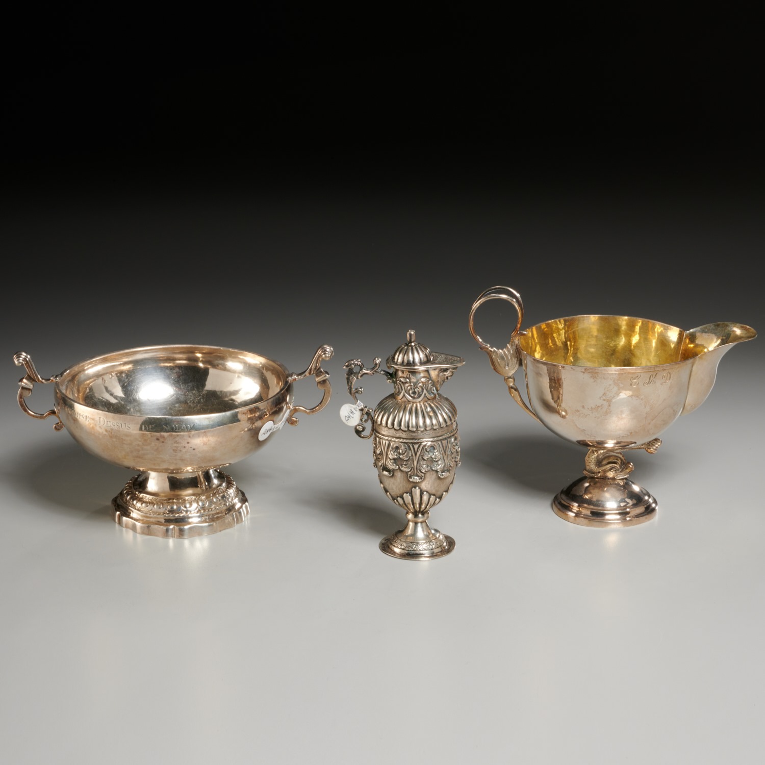 (3) CONTINENTAL SILVER ANTIQUE