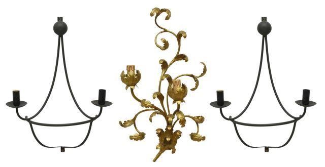 (3) CONTINENTAL WALL SCONCE