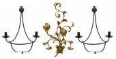 (3) CONTINENTAL WALL SCONCE GR