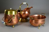 (3) COPPER CONTAINERS MADE IN